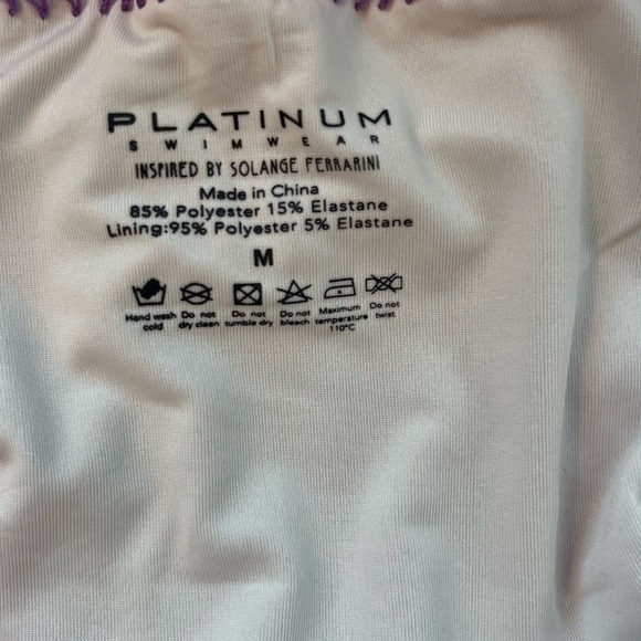 Platinum inspire Solange Ferrarini Teaberry Crochet Trim Bikini Bottom Medium - Picture 7 of 13